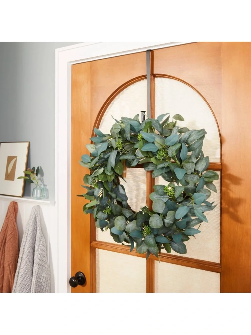 Hearth & Hand Faux Eucalyptus Wreath - 24”Diameter Green